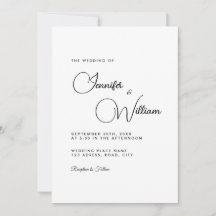 Simple minimaliste Élégant Mariage blanc moderne