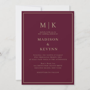 Invitation Simple minimaliste et chic MARIAGE