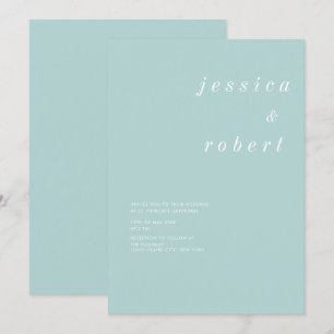 Invitation Simple minimaliste Mariage Airtel Pastel