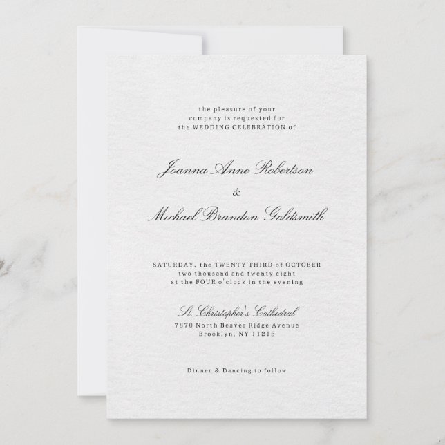Invitation Simple minimaliste moderne Eucalyptus Olive Mariag (Devant)