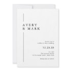 Simple minimaliste moderne Mariage noir et blanc