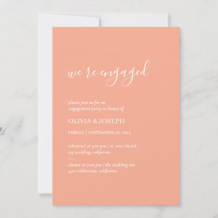 Invitation Simple minimaliste moderne   Partie d'engagement d