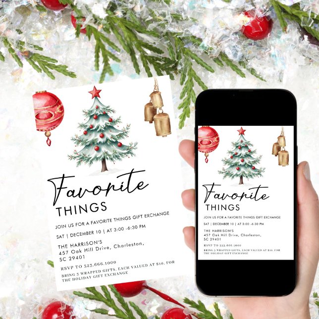 Invitation Simple minimaliste Noir et Blanc Favoris (Créateur téléchargé)