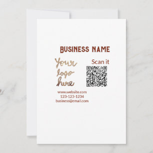 Invitation Simple minimum q r code ajouter logo code d'analys