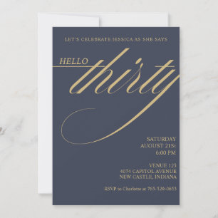 Invitation Simple Moderne 30e Anniversaire
