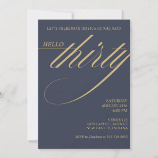Invitation Simple Moderne 30e Anniversaire