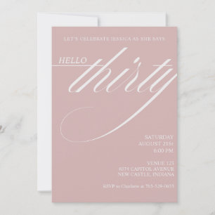Invitation Simple Moderne 30e Anniversaire