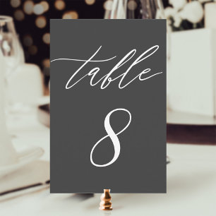 Invitation Simple Moderne Calligraphie Mariage de charbon