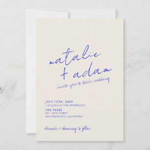 Invitation Simple moderne coloré rétro amusant Mariage Whimsi