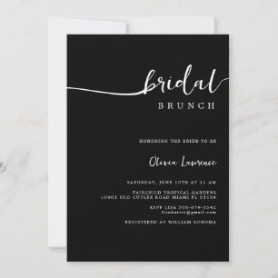 Invitation Simple moderne écriture manuscrite script Brunch n