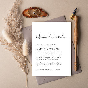 Invitation Simple, moderne et minimaliste   Brunch de répétit