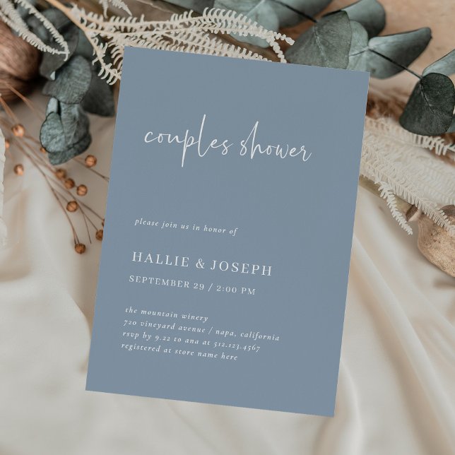 Invitation Simple, moderne et minimaliste | Douche Couples (Créateur téléchargé)