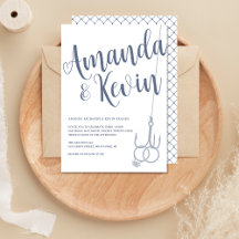 Simple moderne Hotte de pêche Mariage Cercles Bleu