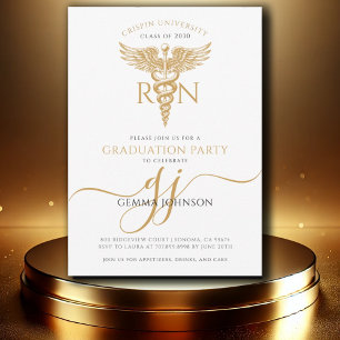 Invitation Simple moderne Soins Infirmière Graduation Party G