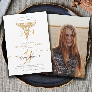 Invitation Simple moderne Soins Infirmière Graduation Party G