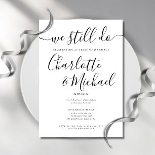 Invitation Simple Nous Faisons Encore Script Vow Renouvelleme
