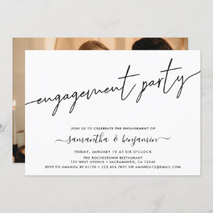 Invitation Simple Photo Engagement Party