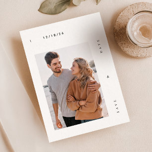 Invitation Simple Photo Mariage Contemporain Enregistrer La D