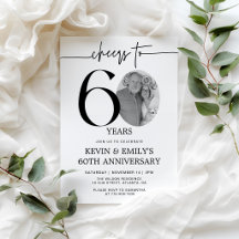Invitation Simple Photo pour les 60 ans