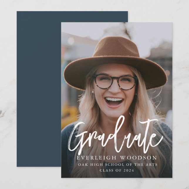 Invitation Simple Photo Remise de Diplômes Promotion 2024 (Devant / Derrière)