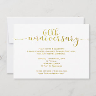 Invitation simple pour les 60 ans de mariage