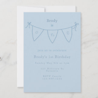 Invitation simple pour un premier anniversaire