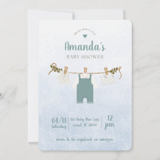 Invitation simple pour une baby shower pour garçon