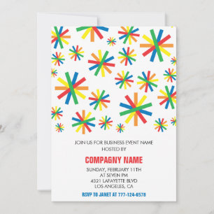 Invitation simple pour une fête d'entreprise avec 
