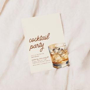 Invitation simple pour une soirée cocktail avec bo