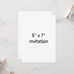 Invitation Simple promotion de marque arrondie 5" x 7" 