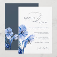 Simple Royal Blue Opulence Floral Mariage