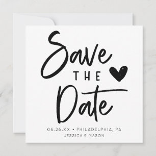 Invitation Simple Rustique Mariage manuscrit Enregistrer La D