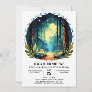 Invitation Simple Tree Adventure Woodland Anniversaire