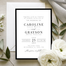 Simple Typographie Élégante Mariage Classique