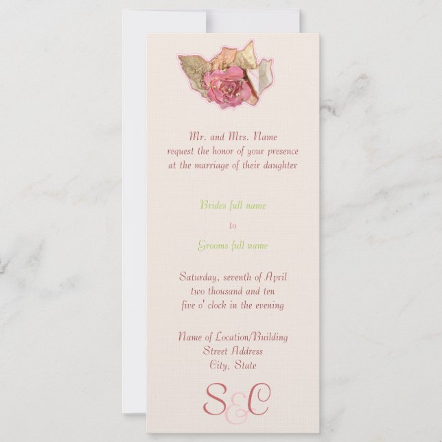 Invitation Simple victorien (Devant)