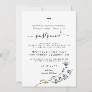 Invitation Simple Wildflower Communion reportée