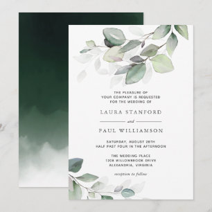 Invitation Simplement Belle Aquarelle Botanique Verdure