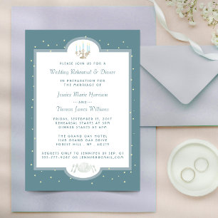 Invitation Simplement Elegant Mariage Répétition & Dîner Invi