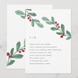 Invitation Simplicité des vacances  Mariage de la verdure de 