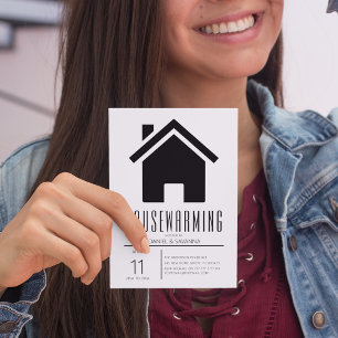 Invitation simpliste de pendaison de crémaillère e