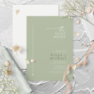 Invitation Simply Chic Mariage Répétition Sage Green ID1046