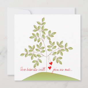 Invitation Simply Love Tree - Parti de l'engagement