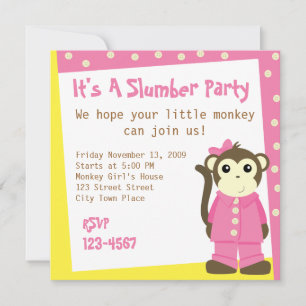 Invitation Singe au pyjama