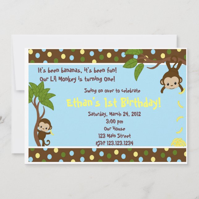 Invitation Singe de Lil (Devant)