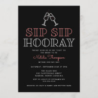 Sip Hooray Champagne Toast Fête des mariées