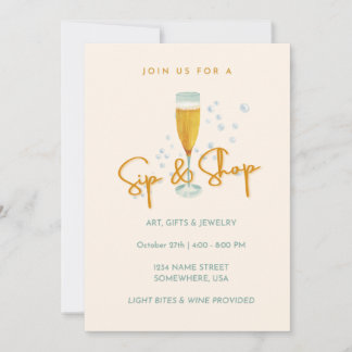 Invitation Sip & Shop