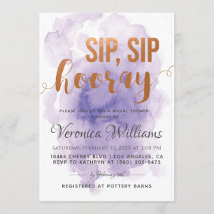 Invitation Sip Sip Hooray Bridal Shower