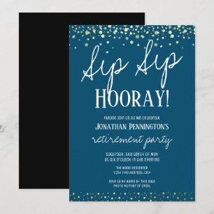 Invitation Sip Sip Hooray du Parti de la retraite