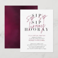 Sip Sip Hooray Virtual Wine Wedding shower Party