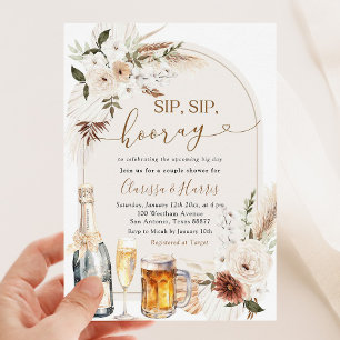 Invitation Sip Sip Sip Sip Hooray Couple Douche
